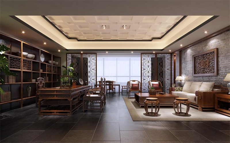  現(xiàn)代風(fēng)格大型總裁辦公室設(shè)計圖